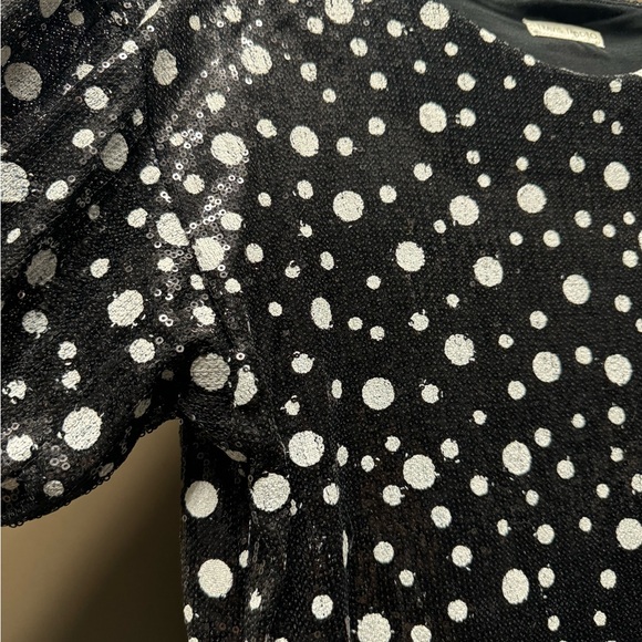 Black & white polka dot sequins dress - Picture 4 of 5